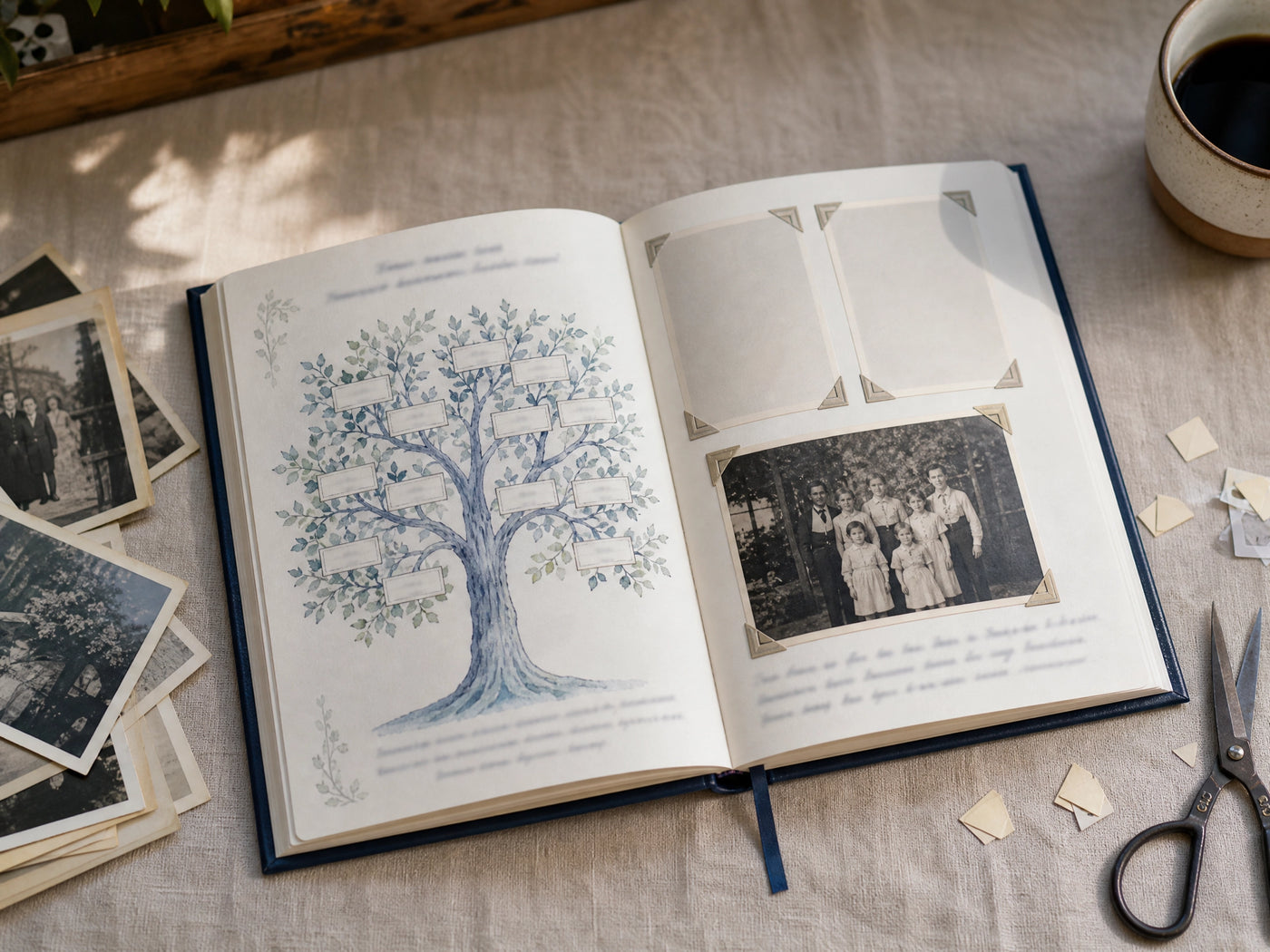 Arbre généalogique et pages photos